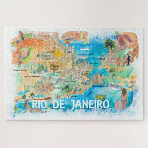 Rio de Janeiro-reiskaart Legpuzzel