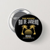 Rio de Janeiro Ronde Button 5,7 Cm (Voorkant /achterkant)