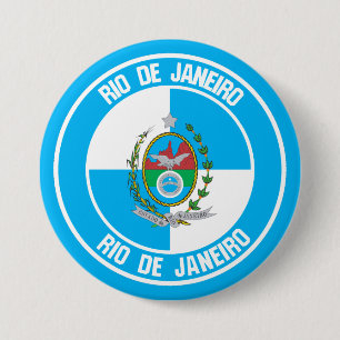 Rio de Janeiro-ronde Emblem Ronde Button 7,6 Cm