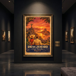 Rio de Janeiro Vintage Reisposter | Brazilië Muurd Poster