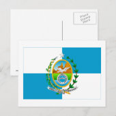Rio de Janeiro, vlag van Brazilië Briefkaart (Voorkant / Achterkant)