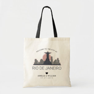 Rio De Janeiro Wedding Stijlvolle Skyline Tote Bag