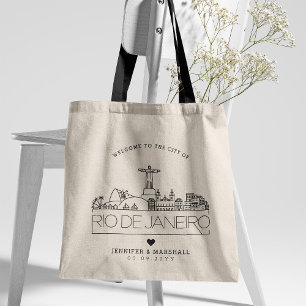 Rio De Janeiro Wedding   Stijlvolle Skyline Tote Bag