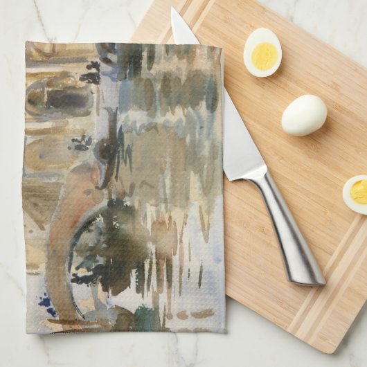 Rio dei Mendicanti, Venetië, door John Singer Sarg Theedoek (Quarter Fold)