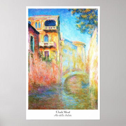 Rio della Salute Claude Monet Poster (Voorkant)