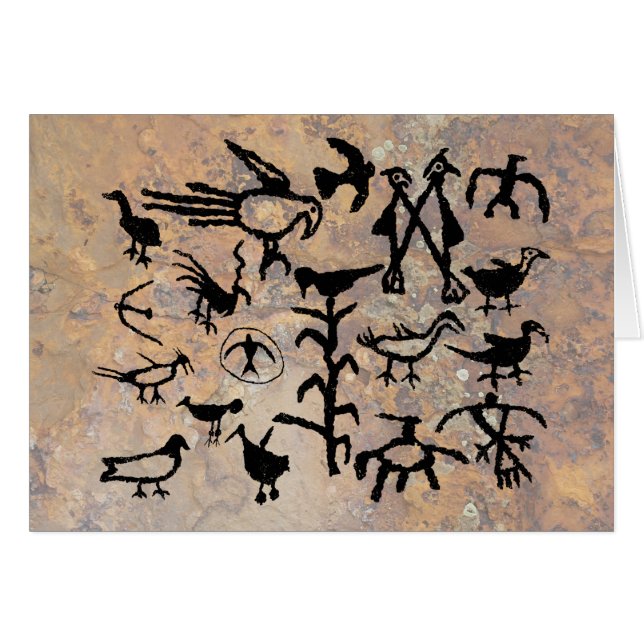 Rio Grande Bird Petroglyphs (Voorkant Horizontaal)