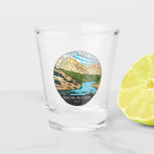 Río Grande del Norte National Monument Circle Shot Glas (Voorkant)