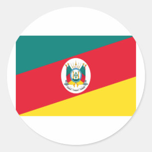 Rio Grande do Sul, vlag van Brazilië Ronde Sticker