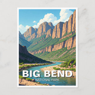 Rio Grande in het Big Bend National Park Briefkaart