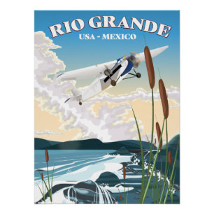 Rio Grande USA Mexique poster un voyage