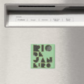 Rio typografie stijlvol magneet (Insitu (Vaatwasser))