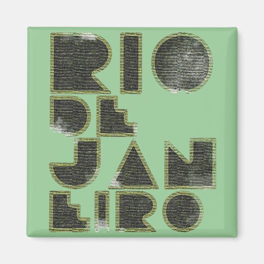 Rio typografie stijlvol magneet (Voorkant)