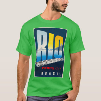 Rio Wonderful City vintage-poster T-shirt