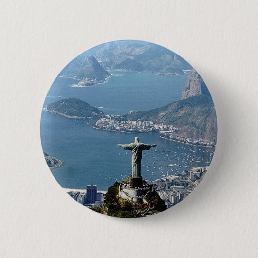 Rio, zegende Rio. Ronde Button 5,7 Cm (Voorkant)