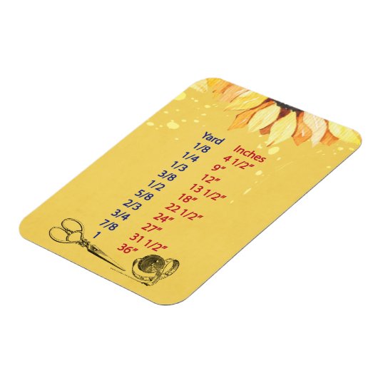 Riolering Quilters Yardage Metingsgrafiek Magneet (Linkerzijde)