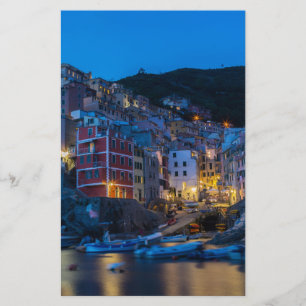 Riomaggiore at night Cinque Terre Liguria Italië