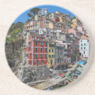 Riomaggiore Cinque Terre Liguria Italië Zandsteen Onderzetter