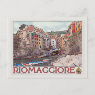 Riomaggiore Harbour - op White.jpg Briefkaart