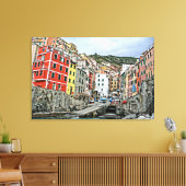 Riomaggiore Italia Canvas Afdruk (Insitu (Woonkamer))
