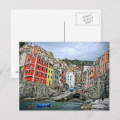 Riomaggiore, Italie - Carte Postale Cinque Terre (Devant / Derrière)