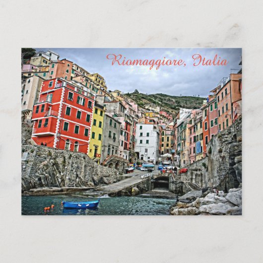 Riomaggiore, Italië - het Briefkaart van Cinque (Voorkant)