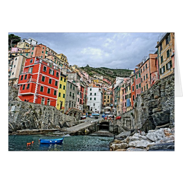 Riomaggiore, Italie - La carte Cinque Terre (Devant horizontal)