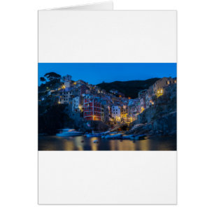 Riomaggiore la nuit Cinque Terre Ligurie Italie
