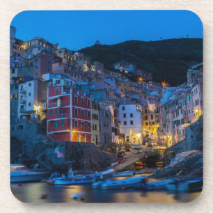 Riomaggiore 's nachts Cinque Terre Liguria Italië Onderzetter