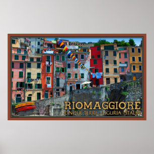 Riomaggiore Waterfront Houses Poster