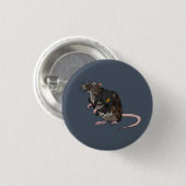 Riool Punk Rat Ronde Button 3,2 Cm (Voorkant /achterkant)