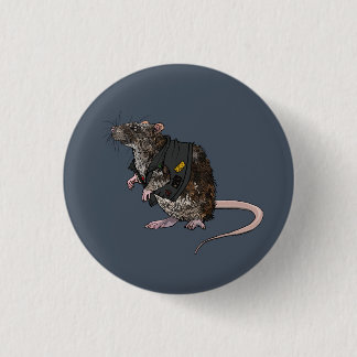 Riool Punk Rat Ronde Button 3,2 Cm