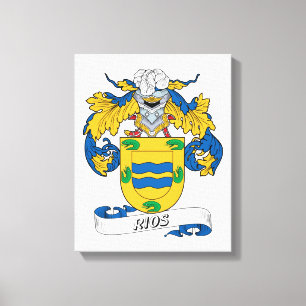 Rios Family Crest Canvas Afdruk