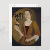 Riot Grrl Girl Briefkaart (Voorkant / Achterkant)