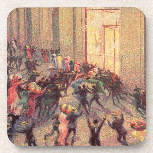 Riot in the Galleria, 1909 (olie op canvas) Bier Onderzetter (Voorkant)