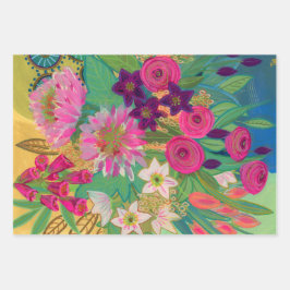 Riot of Pink Gift Wrap Inpakpapier Vel