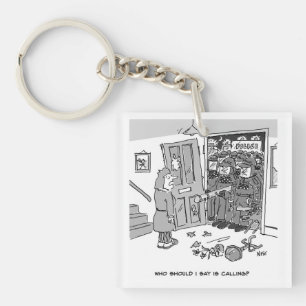 Riotpolitie valt een pand binnen - Grappig politie Sleutelhanger