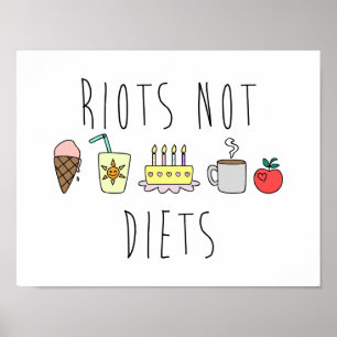 Riots Diëten 24x24 Matte Poster niet