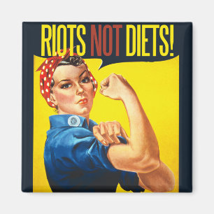 Riots niet Diëten - feminisme Magneet