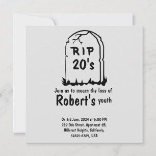 Rip 20's grappige 30e verjaardag kaart