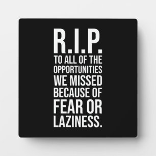 RIP aan gemiste kansen, Gym, Hustle, Succes Fotoplaat