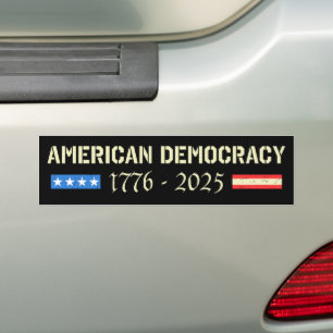 RIP Amerikaanse Democratie 1776-2025 Anti-Trump Bumpersticker