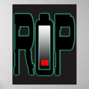 RIP Batterij Poster