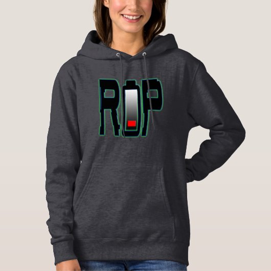 RIP Batterij Vrouwen Basic Hooded Sweatshirt (Voorkant)