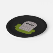 RIP Borden van Tombstone Paper Party Papieren Bordje (Gekanteld)