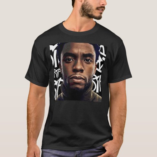 RIP Chadwick Boseman Premium T-shirt (Voorkant)
