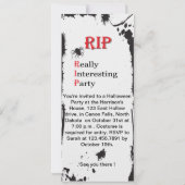 RIP - Echt interessante partijuitnodiging Hallowee Kaart (Achterkant)