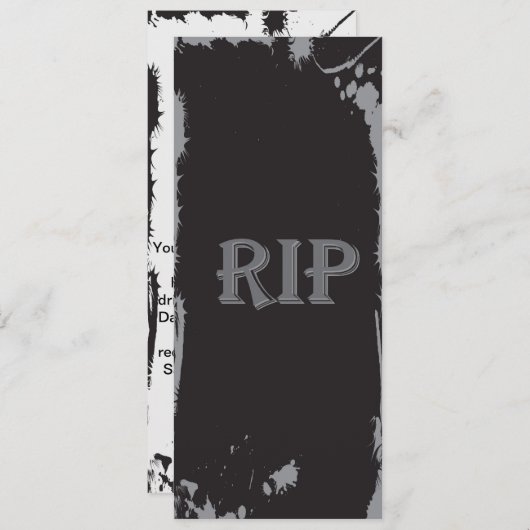 RIP - Echt interessante partijuitnodiging Hallowee Kaart (Voorkant / Achterkant)