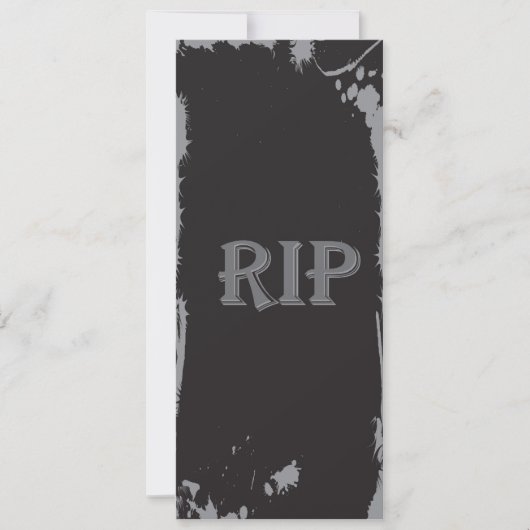 RIP - Echt interessante partijuitnodiging Hallowee Kaart (Voorkant)