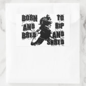 Rip en shred rechthoekige sticker (Tas)