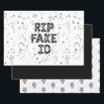 RIP Fake I.D. 21st Birthday Wrapping Papier<br><div class="desc">Envelopper le cadeau de votre nouvel ami légal dans du papier d'emballage génial.</div>
